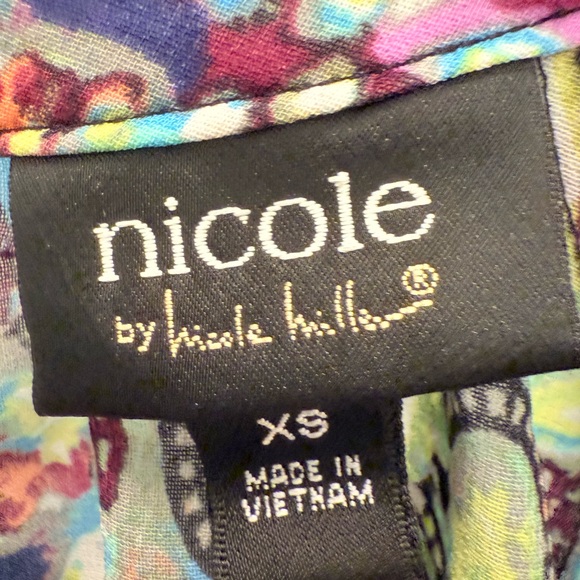 Nicole Miller Multicolored Popover Top - Picture 4 of 5